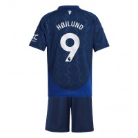 Maglia Calcio Manchester United Rasmus Hojlund #9 Seconda Divisa Bambino 2024-25 Manica Corta (+ pantaloncini)